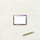 Wildblume Impressionist Malerei Personalisiert Post-it Klebezettel (Auf Schreibtisch)