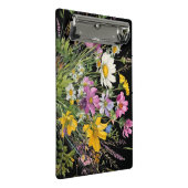 Wildblume in Aquarellfarbe auf schwarzem Hintergru Mini Klemmbrett (Schrägansicht)