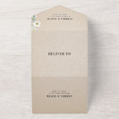 Wildblume in Aquarellfarben All In One Einladung (Außenbereich)