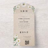 Wildblume in Aquarellfarben All In One Einladung (Innen Boden)