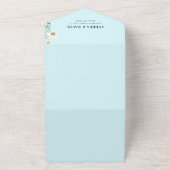 Wildblume in Aquarellfarben All In One Einladung (Außenbereich)