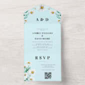 Wildblume in Aquarellfarben All In One Einladung (Innen Boden)