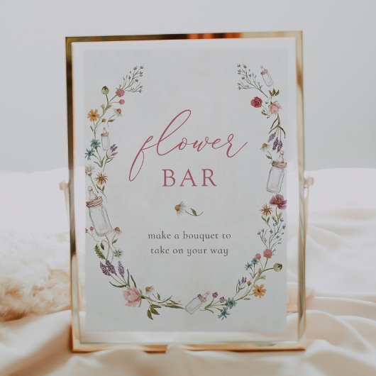 Wildblume in Bloom Blume Bouquet Bar Poster