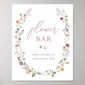 Wildblume in Bloom Blume Bouquet Bar Poster (Vorne)