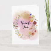 Wildblume in Blütendusche Dankeskarte (Vorderseite)