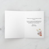 Wildblume in Blütendusche Dankeskarte (Innenseite)