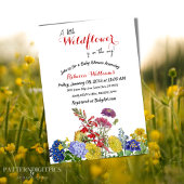 Wildblume in Blütenfarbenflorendusche Einladung