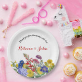 Wildblume in Blütenfarbenflorendusche Pappteller (Party)