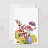 Wildblume in der Blümchen-Whimsical-Bläschen-Babyd Dankeskarte (Rückseite)