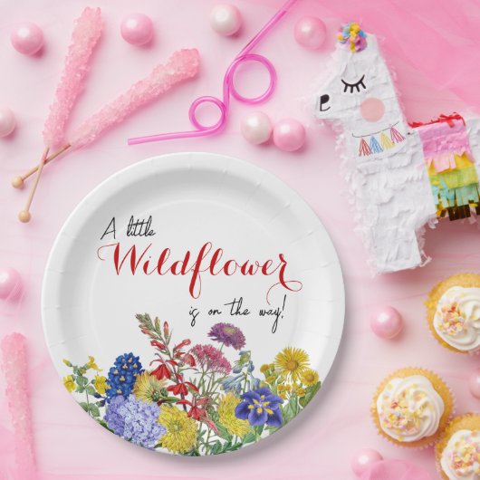 Wildblume in der Blümchen-Whimsical-Bläschen-Babyd Pappteller (Party)