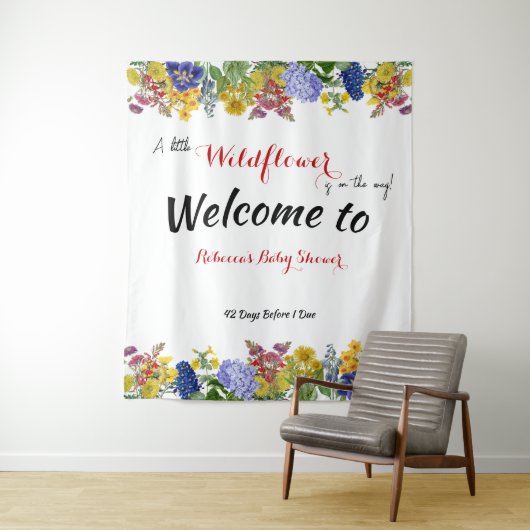 Wildblume in der Blütendusche Wandteppich (Beispiel)