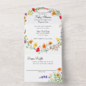 Wildblume in einem Kinderduschen Einladung (Innen Boden)