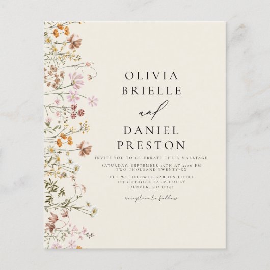 Wildblume in einem QR-Code (Vorderseite)