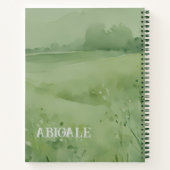 Wildblume in grünem Wasser Notizblock (Rückseite)