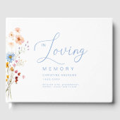 Wildblume "In Love Memory" Beerdigung Gästebuch (Vorderseite)