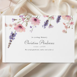 Wildblume "In Love Memory" Beerdigung Gästebuch