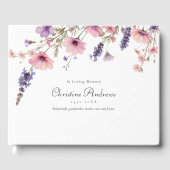 Wildblume "In Love Memory" Beerdigung Gästebuch (Vorderseite)