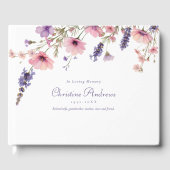 Wildblume "In Love Memory" Beerdigung Gästebuch (Vorderseite)