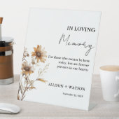 Wildblume in Loving Gedächtnis Zeichen Hochzeit fü Sockelschild (In Situ)