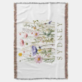 Wildblume Individuelle Name Decke (Vorderseite Vertikal)