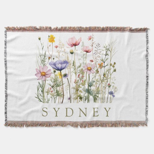 Wildblume Individuelle Name Decke (Vorderseite)