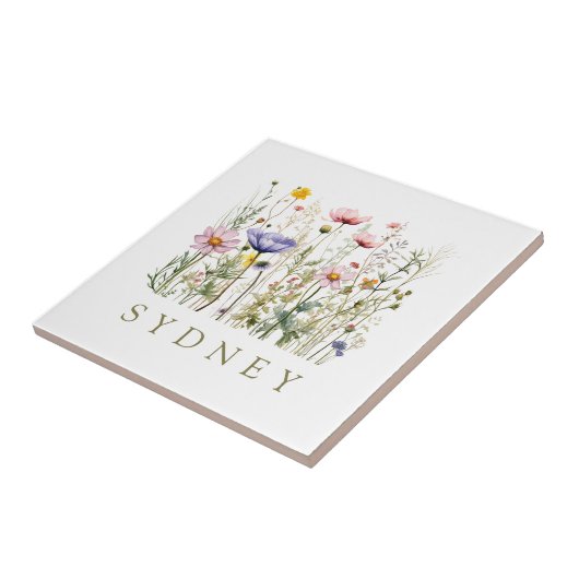 Wildblume Individuelle Name Fliese (Seite)