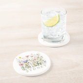 Wildblume Individuelle Name Getränkeuntersetzer (Seite)