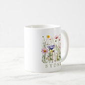 Wildblume Individuelle Name Kaffeetasse (VorderseiteRechts)
