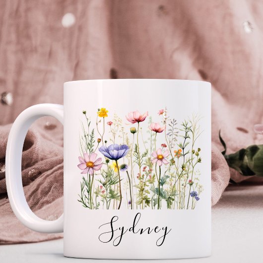 Wildblume Individuelle Name Kaffeetasse
