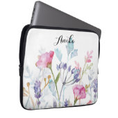 Wildblume individuelle Name Laptopschutzhülle (Vorne Rechts)