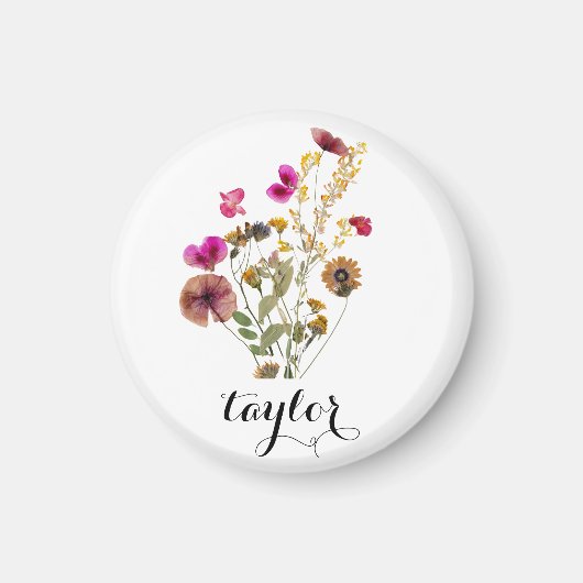 Wildblume Individuelle Name Magnet (Vorne)