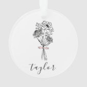 Wildblume Individuelle Name Ornament (Rückseite)