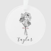 Wildblume Individuelle Name Ornament (Vorderseite)