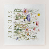 Wildblume Individuelle Name Puzzle (Horizontal)