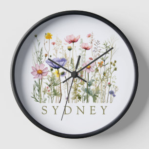 Wildblume Individuelle Name Uhr