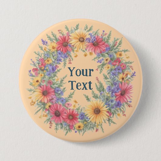 Wildblume Inspiriert Blumenreath Lapel Zubehör Button (Vorderseite)