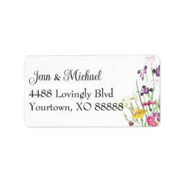 Wildblume Iris Florenz Rosa Lila Garten Adressaufkleber