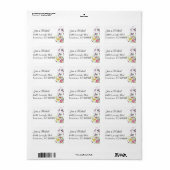 Wildblume Iris Florenz Rosa Lila Garten Adressaufkleber (Vorne)