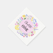 Wildblume ist die erste Blüte eines Mädchens Serviette (Ecke)