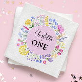 Wildblume ist die erste Blüte eines Mädchens Serviette