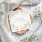 Wildblume ist nicht einmal ein Geburtstag Napkins Serviette