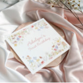 Wildblume ist nicht einmal ein Geburtstag Napkins Serviette