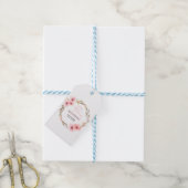 Wildblume ist unterwegs mit rosa Babydusche Geschenkanhänger (Mit Garn)