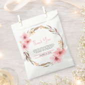 Wildblume ist unterwegs mit rosa Babydusche Geschenktütchen (Ausgeschnitten)