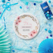 Wildblume ist unterwegs mit rosa Babydusche Pappteller (Party)