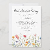 Wildblume Junggeselinnen-Abschied Einladung (Vorderseite)