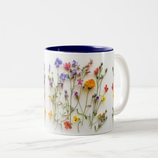 Wildblume Kaffee Tasse (VorderseiteRechts)