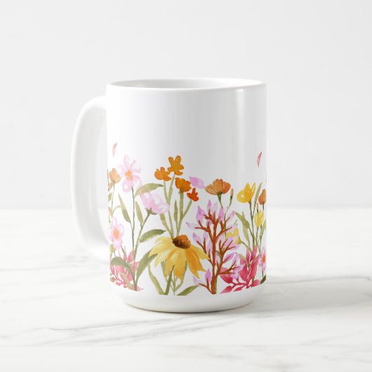 Wildblume Kaffee Tasse (Vorderseite Links)