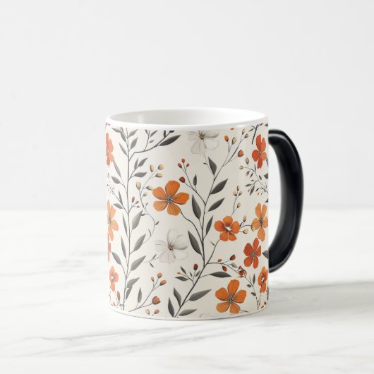 Wildblume Kaffee Tasse, Blumenkaffee Tasse, Botani Verwandlungstasse (VorderseiteRechts)