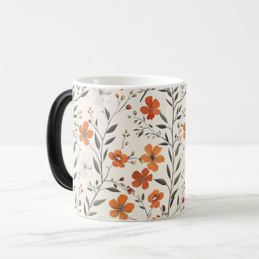 Wildblume Kaffee Tasse, Blumenkaffee Tasse, Botani Verwandlungstasse (Vorderseite Links)